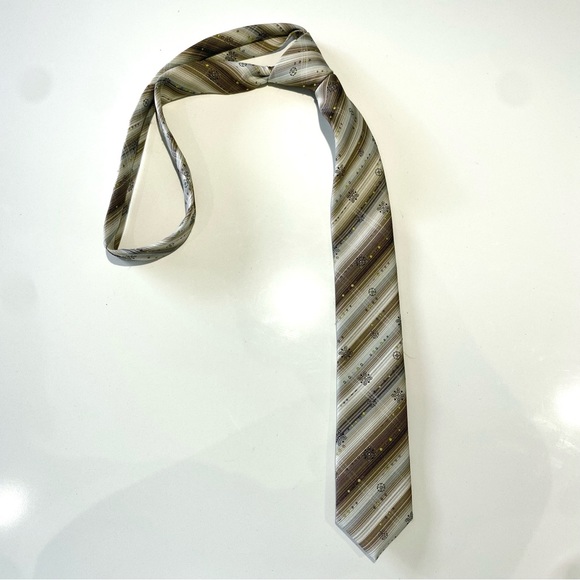 🛍️ 4 for 20$ / Leo Jourdan Brown & Tan Tie - Picture 2 of 7